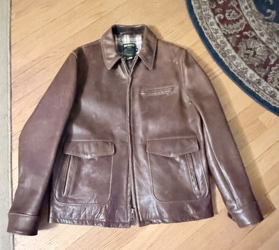 Vintage Schott NYC 663 Antique Cowhide Work Jacket Men's Large