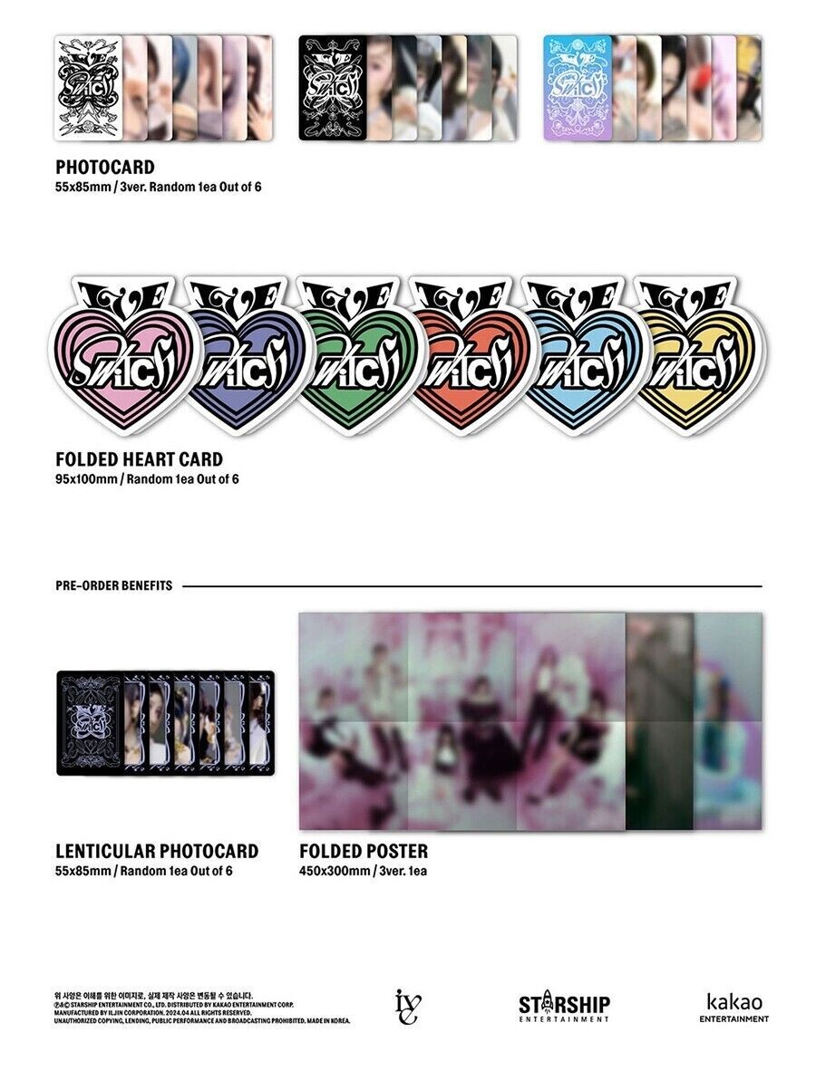 IVE [IVE SWITCH] 2nd EP Album OFF/CD+Photo Book+Card+Heart Card+