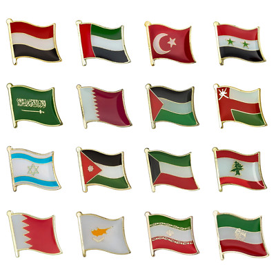 Naher Osten Nationalflagge Land Metall Emaille Pin Anstecker