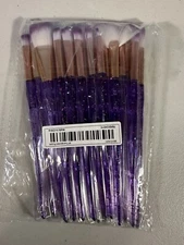 20 Pack Translucent Purple Make-up Brushes & Accessories