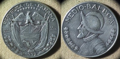 Panama : 1932 1/2 Bal  XF-   #12.1   IR4899