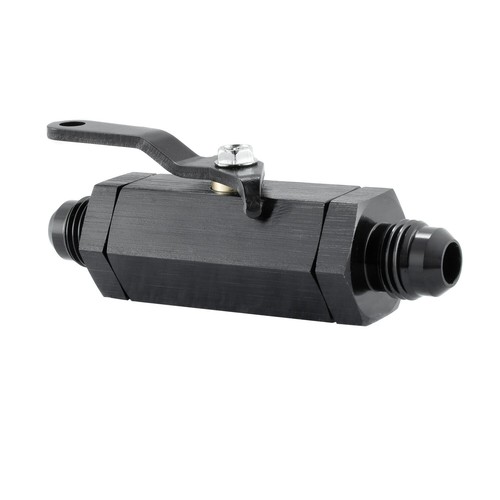 6AN Inline Fuel Shut Valve Cut Off w/ Cable Lever Fitting AN6 Aluminum