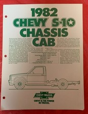 1982 Chevrolet "CHASSIS CAB" - Original Truck Dealer Sales Brochure / Catalog