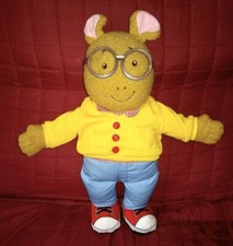 Vintage Eden TALKING ARTHUR Marc Brown Aardvark 18in Plush Doll 1996 Glasses