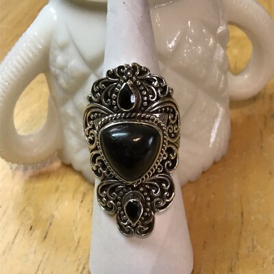 BURMESE Black Jade & Black Spinel (Sz6) TGW 7.07cts Bali Legacy 