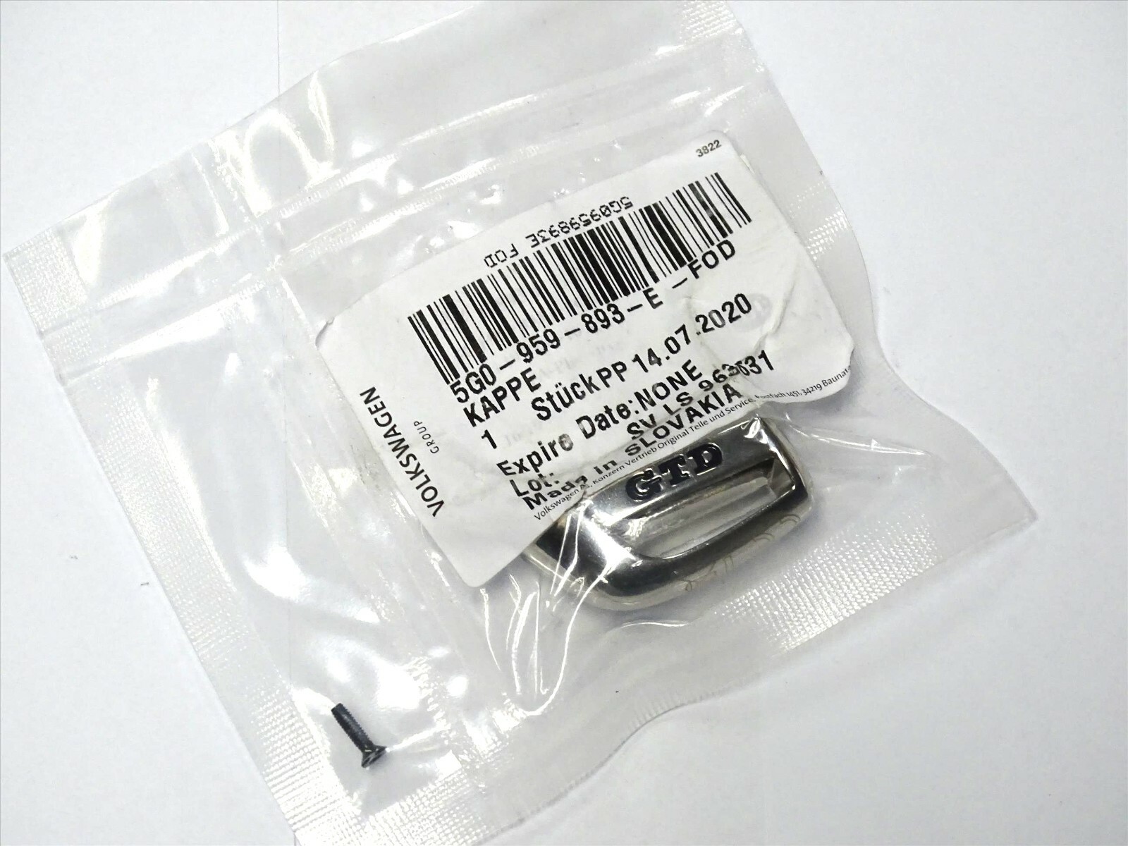 Genuine Volkswagen VW Golf GTD Mk7 2013-2019 Logo Key Top Cap 