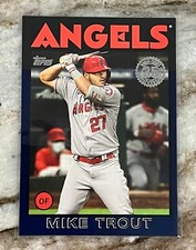 2021 Topps 1986 Topps Baseball 35th Anniversary Mike Trout Blue #86B-1 Angels