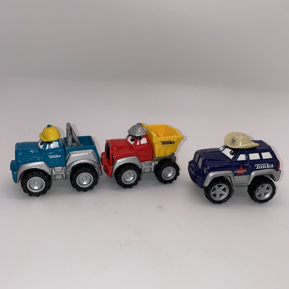 Lot of 3 Tonka Maisto Hasbro Lil Chuck & Friends Diecast Mini Trucks Pre-owned