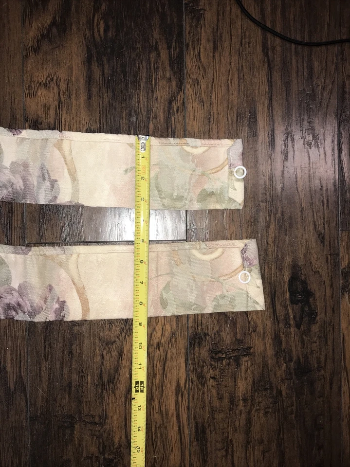 "Par de corbatas de cortina Croscill Chambord vintage usadas púrpura rosa 3""x21"" Apx" Foto 4 de 4