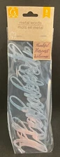 Crafter's Square - Metal Words - 3 Pieces - Thankful - Harvest - Welcome