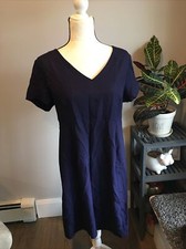 Motherhood Maternity Pregnancy Short Sleeve DRESS Blue Large 👶🏻