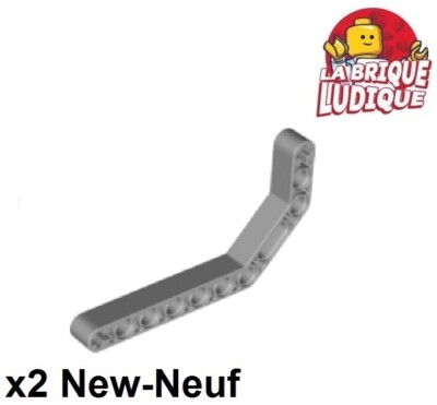 Lego Technic 2x Liftarm 1x11,5 Double Bent Kurve Gris/Light Bluish Gray 32009
