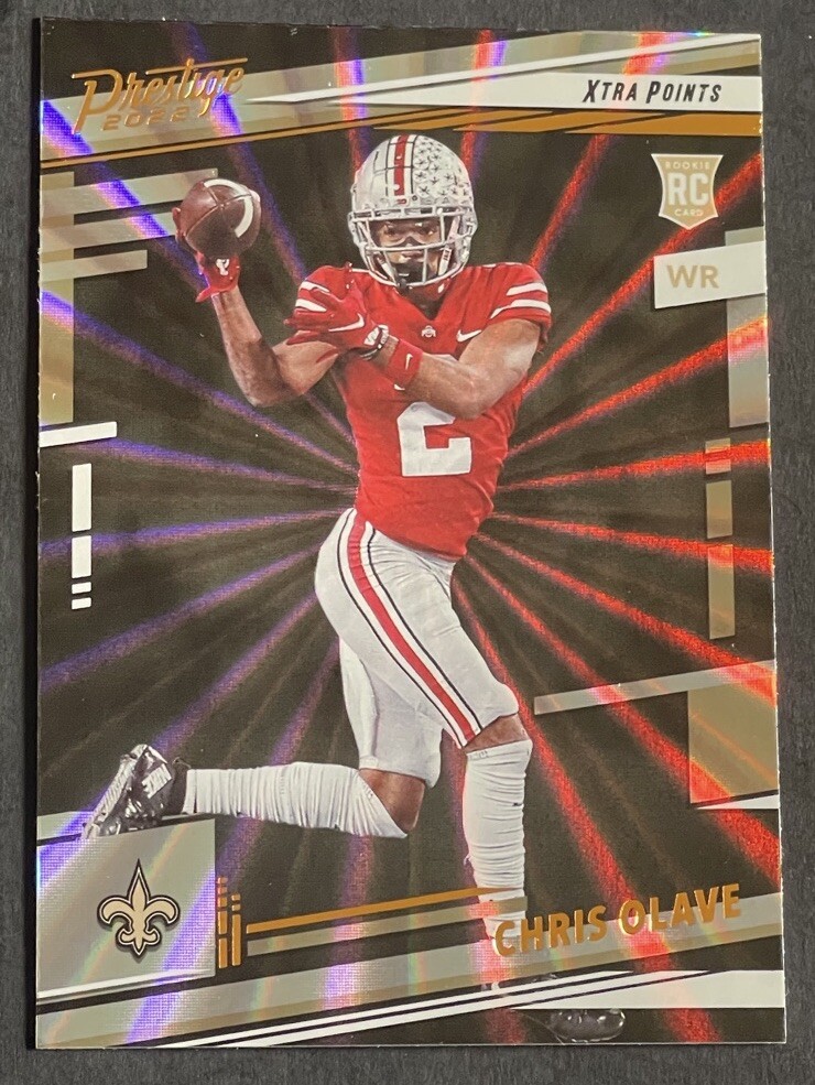 2022 Panini Prestige Chris Olave Rookie Xtra Points Sunburst RC #310 Saints