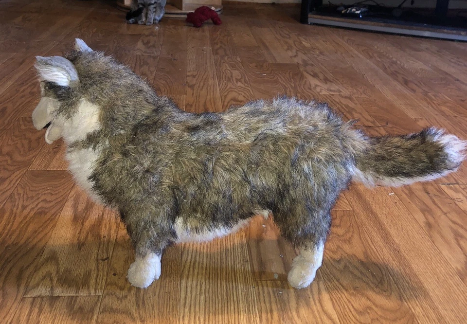 Lote de peluche Hansa Standing Wolf 1125 patas flexibles realistas aprox 22 pulgadas Foto 4 de 4