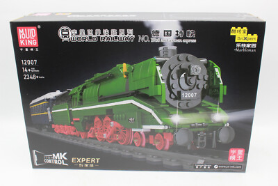 OO Mould King 12007 German Express Train Zug Dampflokomotive Klemmbausteine NEU