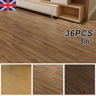 36 Pack/5m² Floor Planks Tiles Self Adhesive Wood Effect PVC Flooring Kitchen UK
