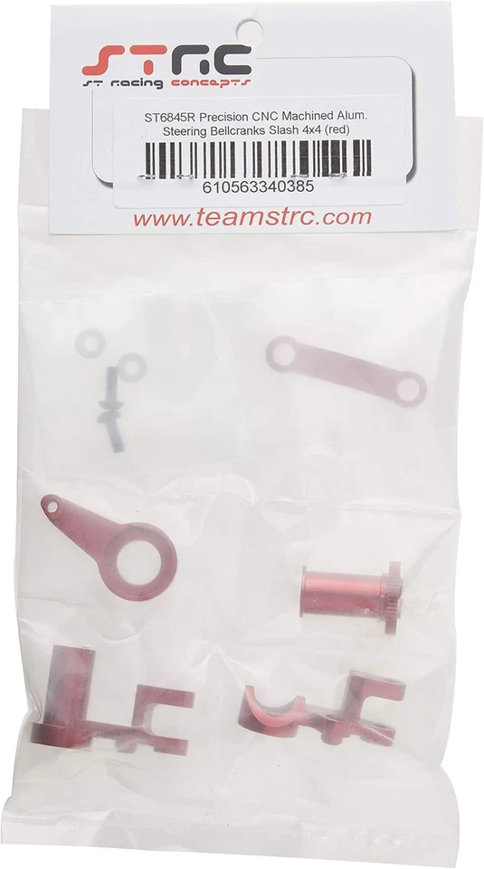 ST6845R Heavy Duty Aluminum Steering Bellcrank Set for Slash 4 X 4, Red - Image 2 of 3