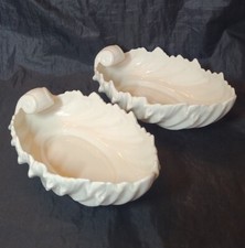 2 Large LENOX ACANTUS LEAF OVAL BOWLS CANDY DISH 9" Excellent (B3-C16)