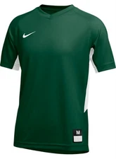 NIKE Youth Prospect V-Neck Baseball Jersey Shirt sz XL X-Large Green White
