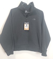 The North Face Women's City Standard Micro Fleece 1/4 Quarter Zip Black XL