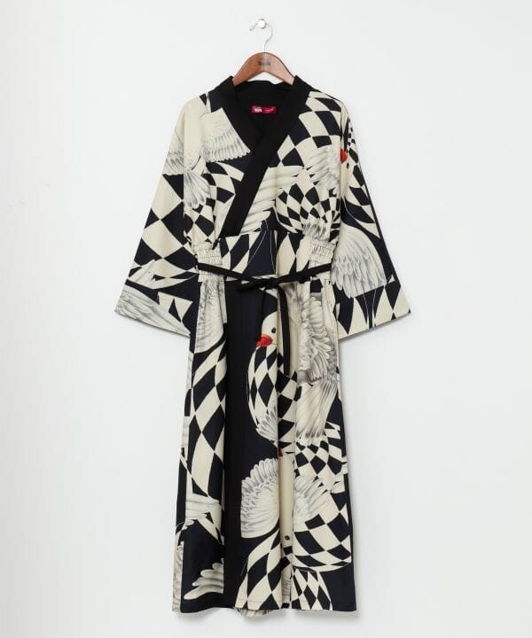 kaipon　帯 Modern Kimono Dress Tamao Shigemune x Yamono Ya Kaya, BK Hato