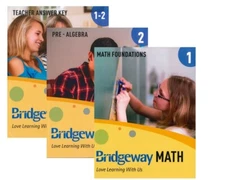 Bridgeway Math Learning Kit For 8th Grade. For  homeschool Students And Teacher.