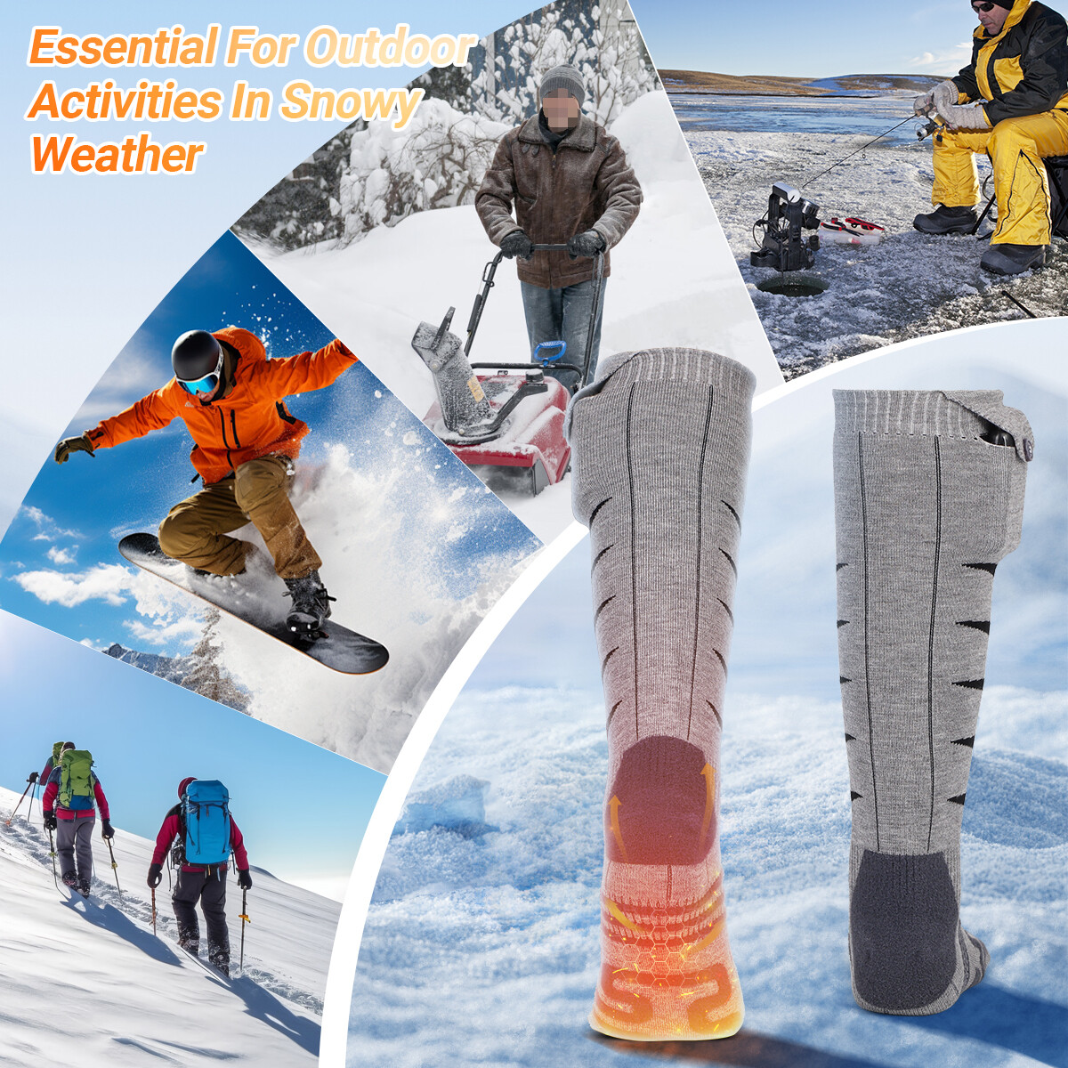 Snow Deer Heated Gloves SNOW DEER Heated Socks For Men Women Battery  Socks Powered Thermal Ski Socks Winter Foot Warmer With Temperature Control 