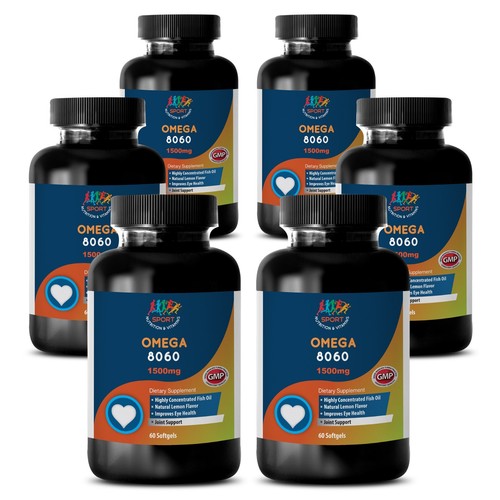 Natural Omega-3 6 9 Fish Oil 8060 DHA / EPA 1500mg 6 Bottles, 360 Softgels - Picture 12 of 12