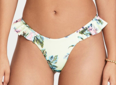 Maaji Kali New Found Love Reversible Mid Rise Ruffle Bikini Bottoms sz S