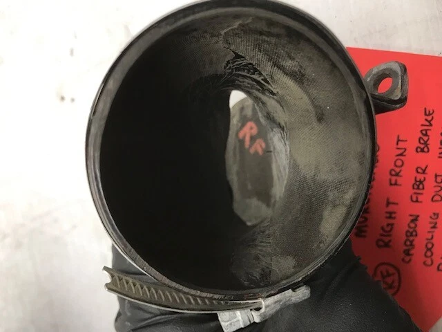 05-10 LAMBORGHINI MURCIELAGO LP640 OEM RIGHT FRONT CARBON BRAKE DUCT 410615448 - Image 3 of 4