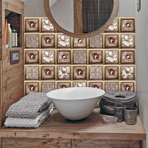 10-50pcs Kitchen Bathroom Tile Stickers Wall Decors Self-adhesive ...