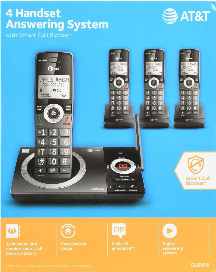 AT26T+CL82419+Cordless+Phone++Black for sale online eBay