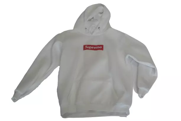 Supreme black hoodie. Red box logo