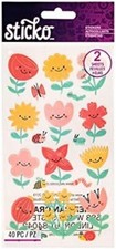 Cute Florals, TWO SHEETS, scrapbook stickers - Sticko 8600640