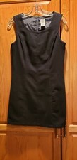 GAP Black Wool Blend Panel Sheath Suit Work Dress Size 2