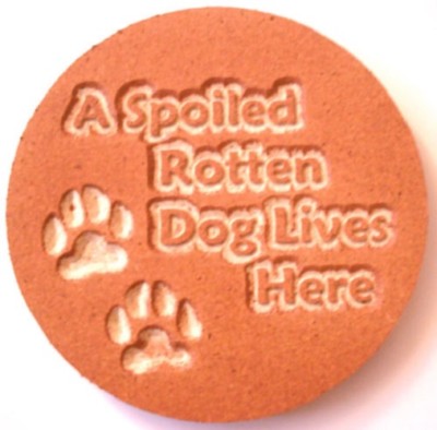 Dog plaque mold  plaster concrete cement spoiled dog mould 10'' x 3/4'' thick