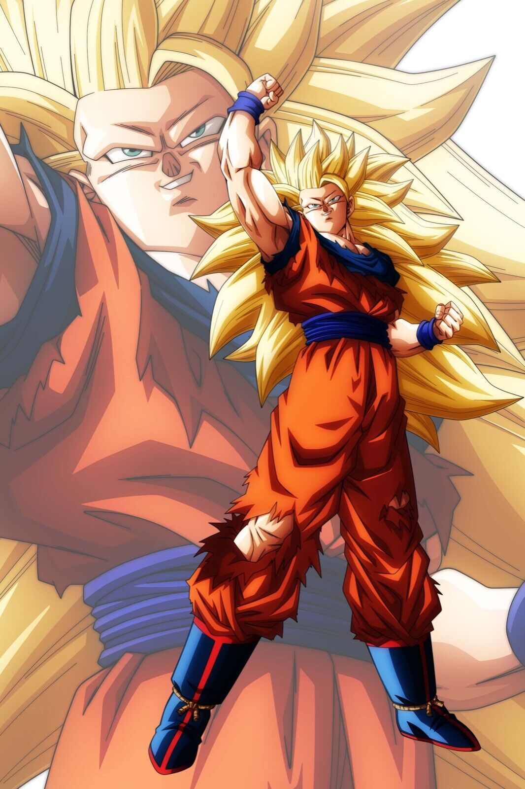 Dragon Ball Super Poster Goku SSJ3 High Punch 12inx18in Free Shipping