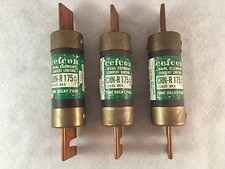 Lot of 3 Cefcon CRN-R 175 Dual Element Time Delay Fuses