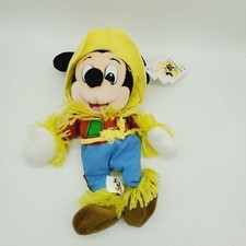Walt Disney World Scarecrow Mickey Mouse Autumn Fall Bean Bag Plush NWT NEW 8"