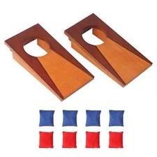 Mini Table Top Corn Hole Toss Game Set w/8 Bean Bags.Desktop Cornhole Board Game