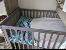 OBaby Madrid Cot Bed with Under Bed Storage and Instructions Grey