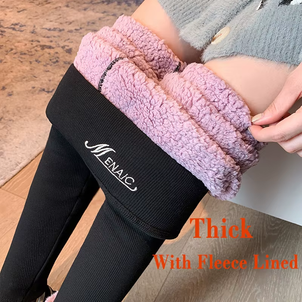 Damen Thermo Leggings Fleece GefüTtert Dick Warm Strumpfhose Winter Hose-image