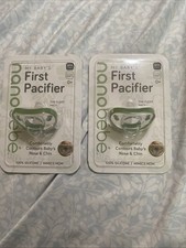 2- Nanobebe My Baby s First Pacifier 100 Silicone 0 BPA Free Extra Soft