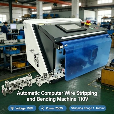 NEW 110V Automatic Computer Wire Stripping and Bending Machine 1-16mm² Wire Core