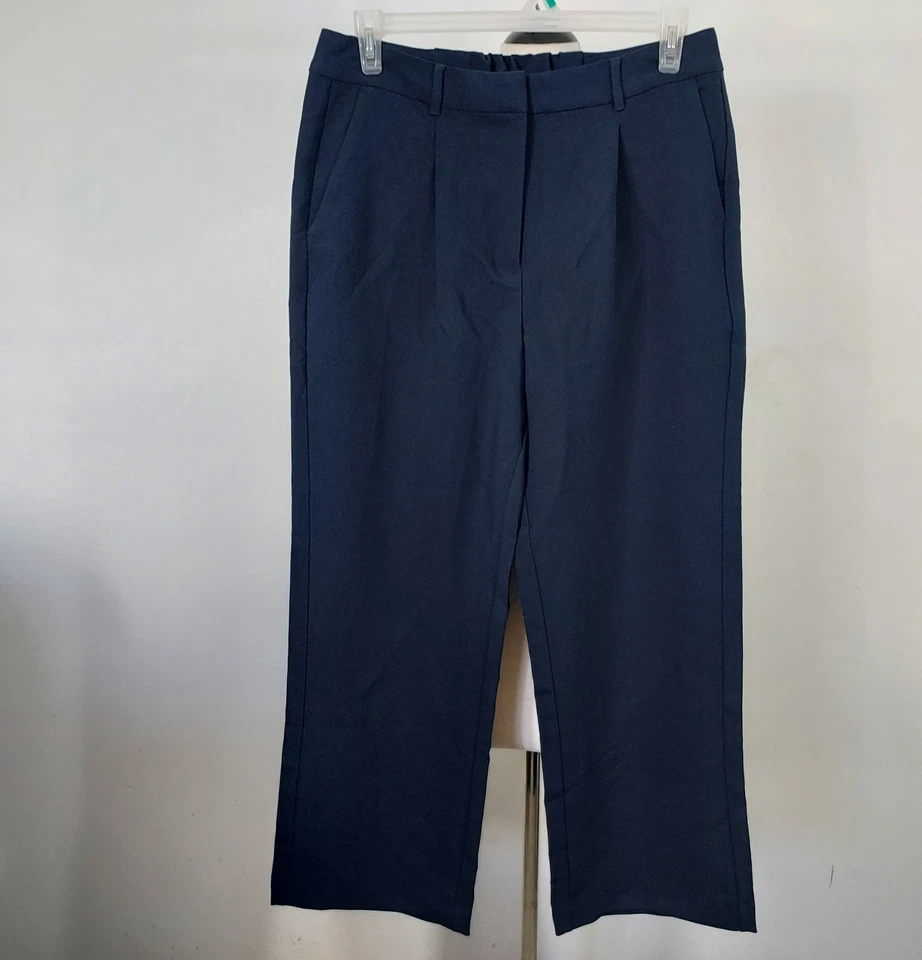 Pantalón Taylor tiro extra alto pierna ancha azul marino talla grande Old Navy para mujer Foto 4 de 4