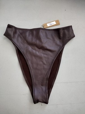 SKIMS Women's Wet Jersey High Waist Panty XS Cocoa PN-HWB-0565