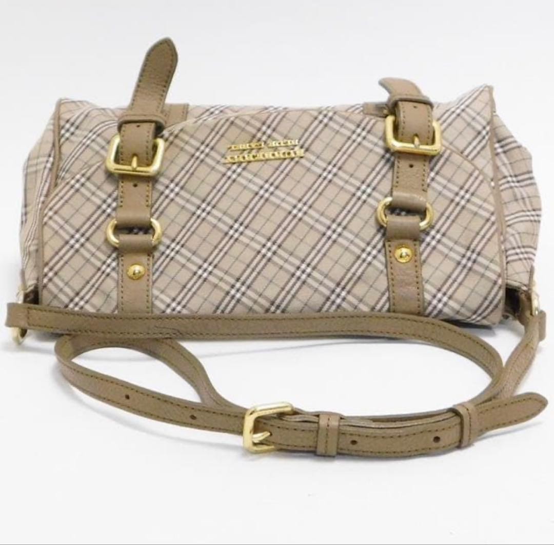 Burberry Blue Label Shoulder Bag Canvas Leather Rare Color Crossbody Bag New thumbnail 12