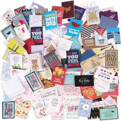 All Occasion Greeting Cards Assortment Box - 108 Blank Cards for Kids with Envel