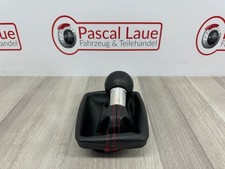 Audi A4 8E B6 Schaltknauf inkl. Kunstledermanschette mit Roter Naht Lochleder
