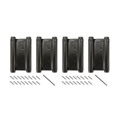 2 Pairs (4Pcs) 5 inch Double Action Spring Hinge Stainless Steel Cafe Saloon Doo